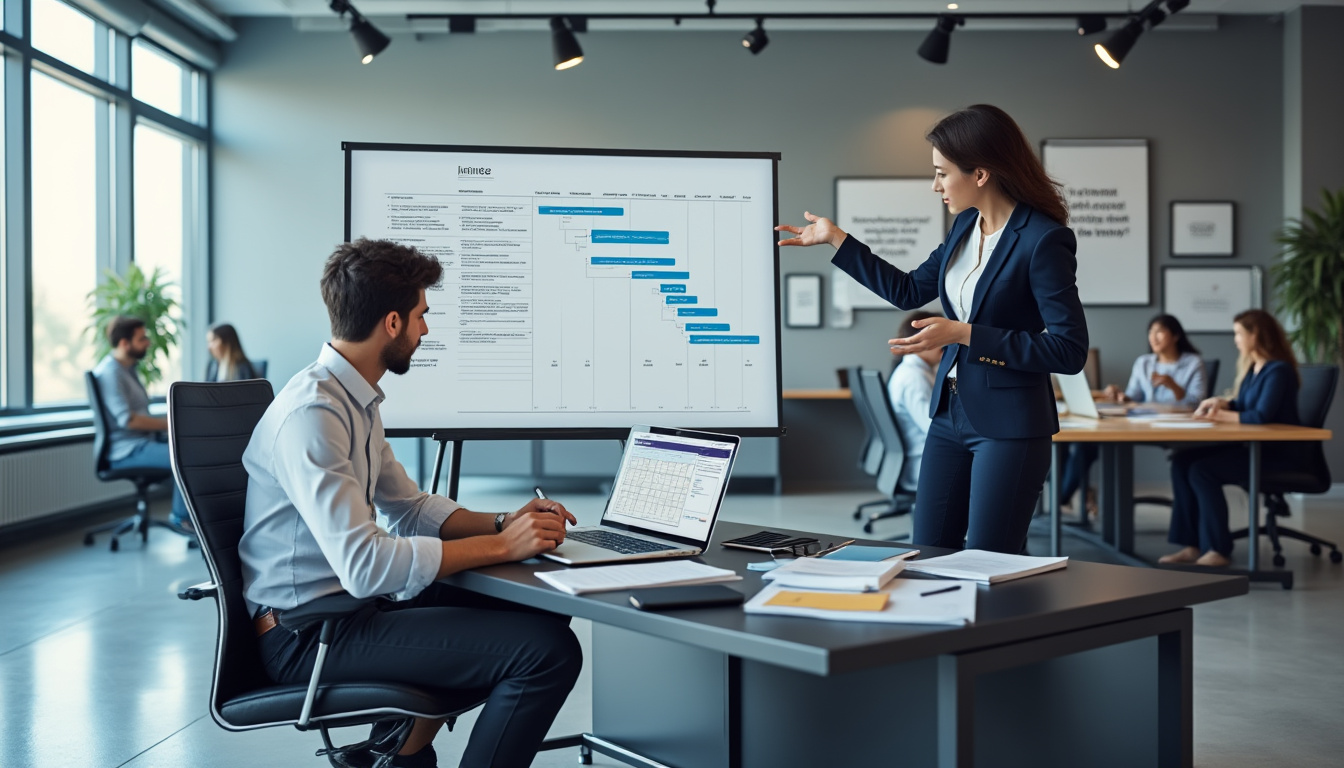What is the process explained for effective project management?